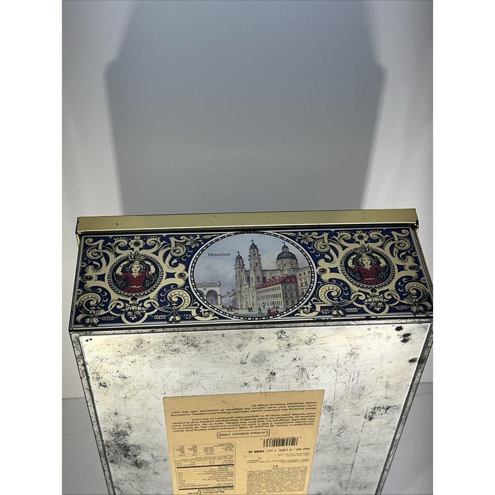 Henry Lambertz GMBH &‎ Co Tin Biscuit Box Hinged Chest 1998 Aachen Germany 14.5" - Picture 7 of 10